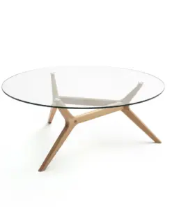 Maricielo Oak & Glass Coffee Table