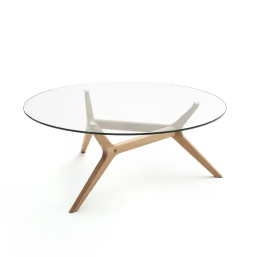 Maricielo Oak & Glass Coffee Table