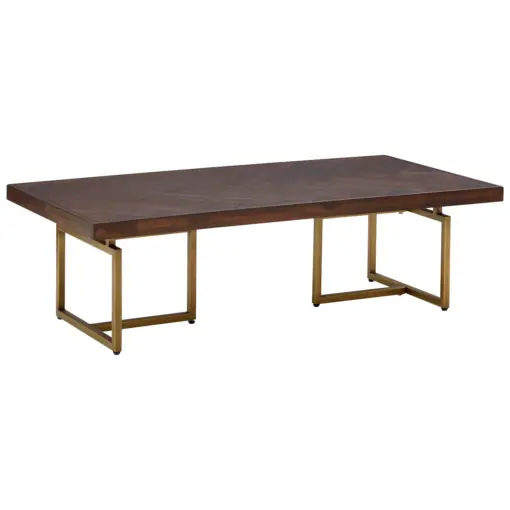 Parquet Wooden Top Coffee Table