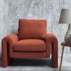 Manhattan Boucle Armchair - Rust