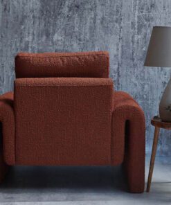 Manhattan Boucle Armchair - Rust