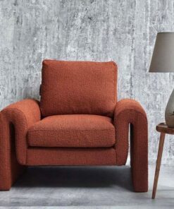 Manhattan Boucle Armchair - Rust