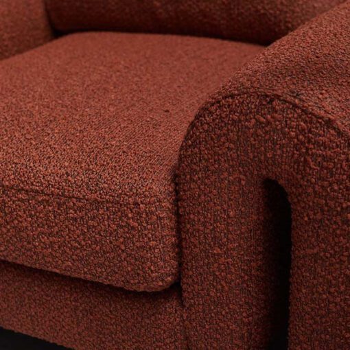 Manhattan Boucle Armchair - Rust