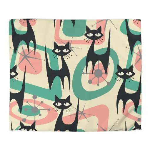 Atomic Cat Duvet Cover