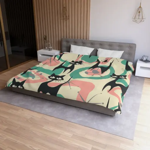 Atomic Cat Duvet Cover