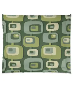 Green Abstract Mid Century Bedding