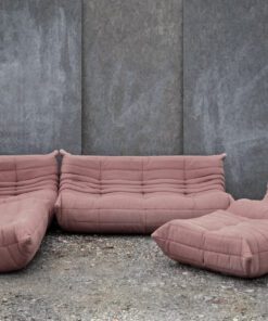 Ligne Roset Togo 5 Piece Sofa in Dusty Pink