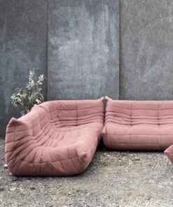 Ligne Roset Togo 5 Piece Sofa in Dusty Pink