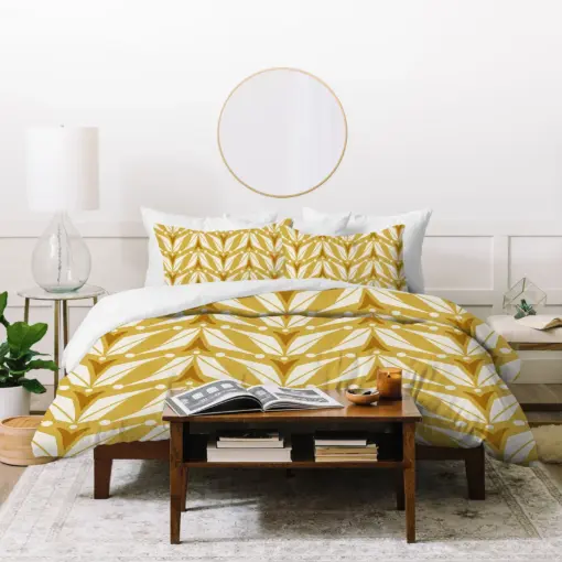 Mid Century Yellow Duvet Cover