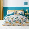 Nordica Teal Duvet Cover and Pillowcase Set