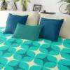 Retro Aqua Duvet Cover