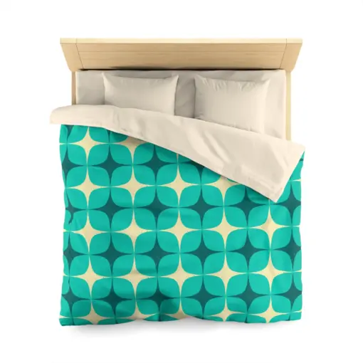 Retro Aqua Duvet Cover