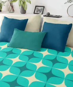 Retro Aqua Duvet Cover