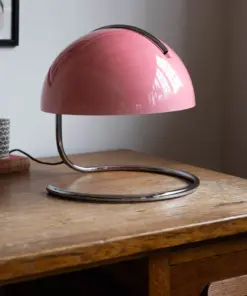 Retro Pink Glass Table Lamp