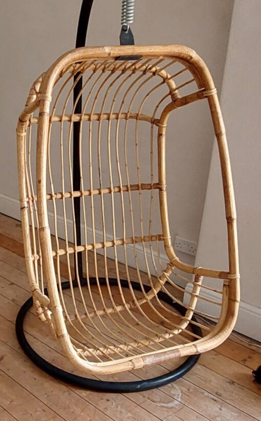 1970s Hanging Rattan Egg Chair