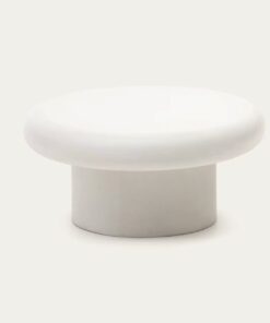 Addaia Round White Cement Coffee Table