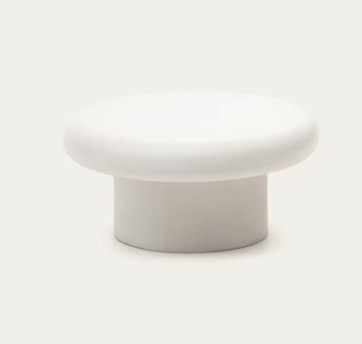 Addaia Round White Cement Coffee Table