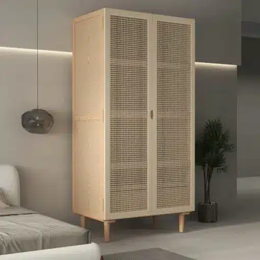 Cottage 2 Door Rattan Closet