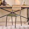 Iswa Leather & Cane Dining Chair