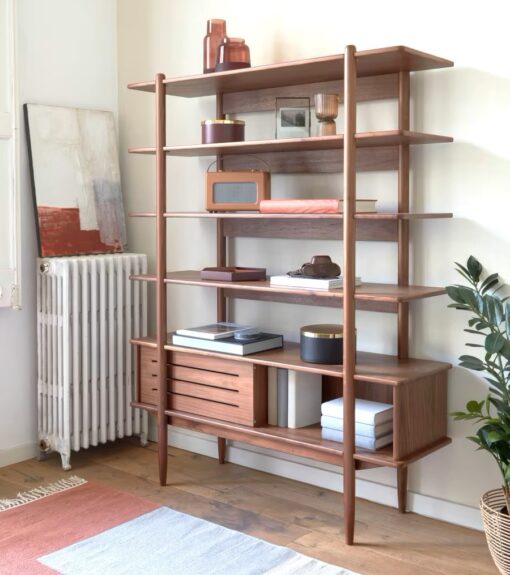 Carolin Walnut Shelf Unit