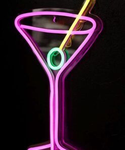 Cocktail Glass Neon Wall Light