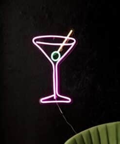 Cocktail Glass Neon Wall Light