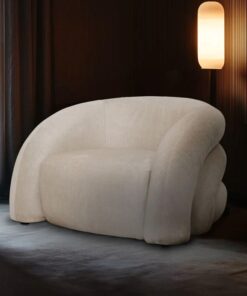 Curved Cream Snug Armchair