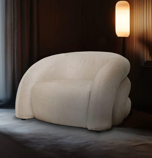 Curved Cream Snug Armchair