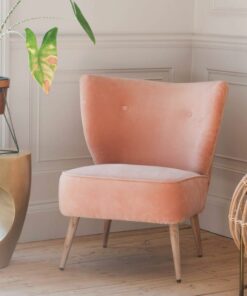 Alpana Rose Velvet Cocktail Chair
