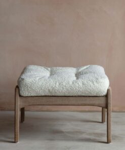 Dylan Chalk Boucle Footstool