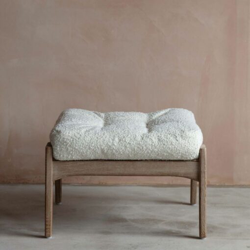 Dylan Chalk Boucle Footstool