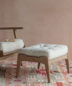 Dylan Chalk Boucle Footstool