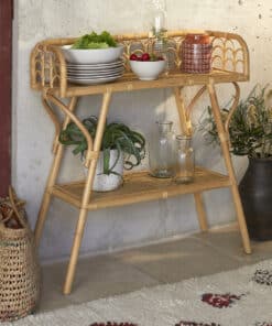 Malu Vintage Rattan Cane Console