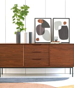 Noyeto Walnut Veneer Sideboard