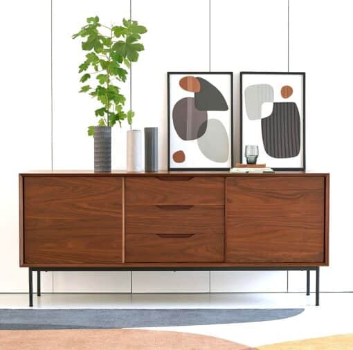 Noyeto Walnut Veneer Sideboard
