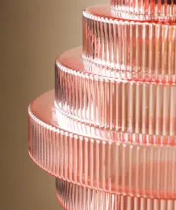 Pink Tiered Glass Easyfit Ceiling Shade