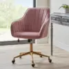 Connie Pleated Velvet Office Chair