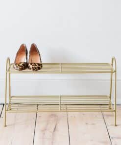 Gold Shoe Rack