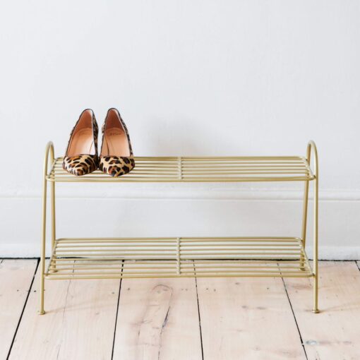 Gold Shoe Rack