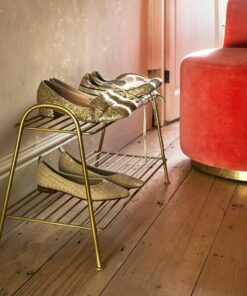 Gold Shoe Rack
