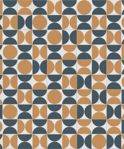 MCM Ochre Sheet Vinyl Flooring
