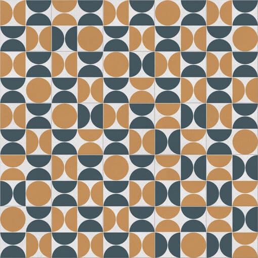 MCM Ochre Sheet Vinyl Flooring