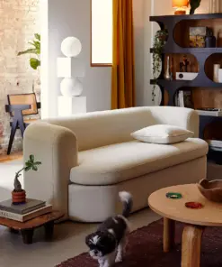 Armand Off-White Three-Seater Storage Sofa