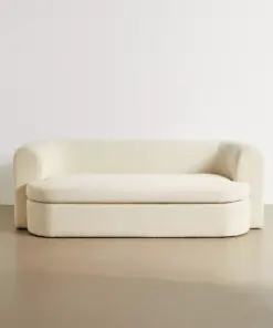 Armand Off-White Three-Seater Storage Sofa