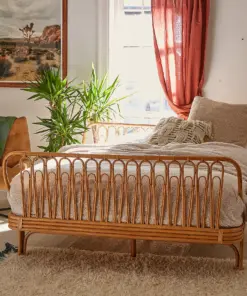 Canoga Double Rattan Bed
