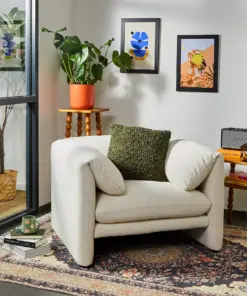 Colleen Off-White Armchair