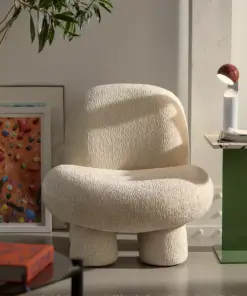 Cream Boucle Bubble Chair