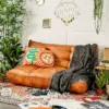 Greta Two-Seater Faux Leather Sofa Bed