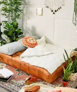 Greta Two-Seater Faux Leather Sofa Bed