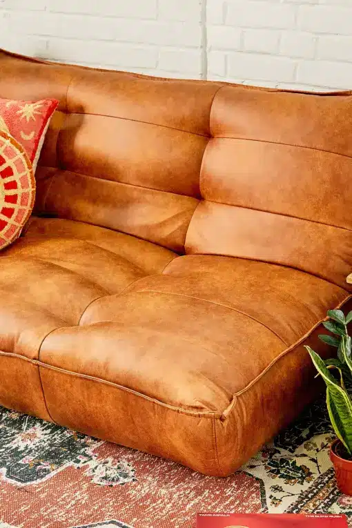 Greta Two-Seater Faux Leather Sofa Bed